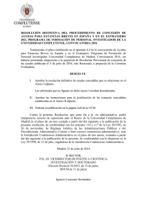 Resolución definitiva - Universidad Complutense de Madrid