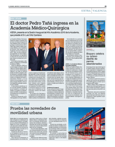 El doctor Pedro Tañá ingresa en la Academia Médico