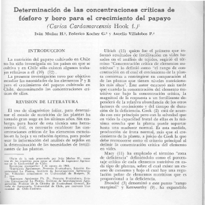 Determinación de las concentraciones criticas de