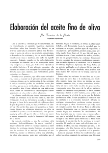 Elaboración del aceite ﬁno de oliva