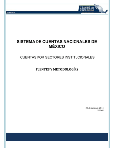 Cuentas por Sectores Institucionales. Fuentes y metodologías. 2013