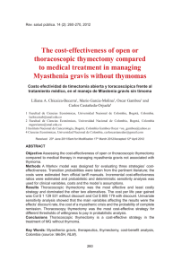 The cost-effectiveness of open or thoracoscopic thymectomy