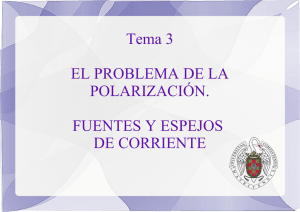Tema 3 EL PROBLEMA DE LA POLARIZACIÓN. FUENTES Y