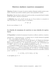 Matrices similares (matrices semejantes)