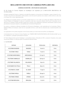 REGLAMENTO CIRCUITO DE CARRERAS POPULARES 2016