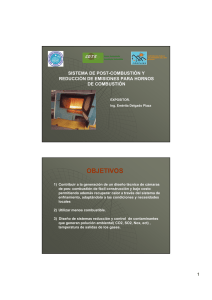 Sistema de post-combustión y reducción de emisiones para hornos