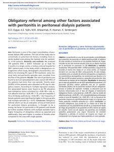 Obligatory referral among other factors associated with peritonitis in