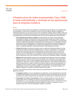 Infraestructura de redes empresariales Cisco ONE: la base