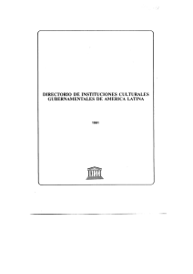 Directorio de instituciones culturales gubernamentales de