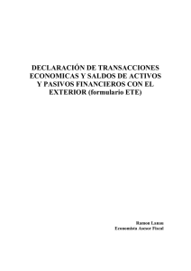 DECLARACIÓN DE TRANSACCIONES ECONOMICAS Y SALDOS