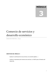 Comercio de servicios y desarrollo económico