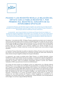 Prensa Dossier de prensa Picasso y los Reventós Pdf del dossier