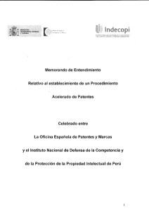 Memorando de entendimiento del PPH Indecopi-OEPM