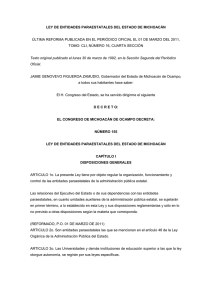 ley de entidades paraestatales del estado de michoacan