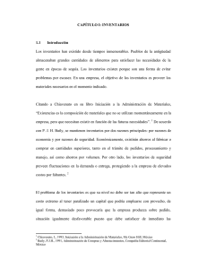 Clasificaci&oacute;n de inventarios