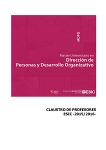 CLAUSTRO DE PROFESORES ESIC -2015/2016-