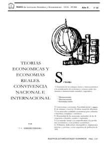 teorias economicas y economias reales. convivencia nacional e