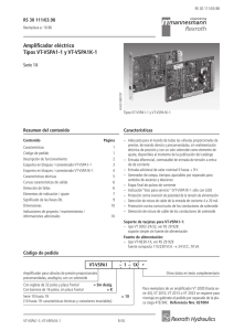 Amplificador eléctrico Tipos VT-VSPA1-1 y VT-VSPA1K-1
