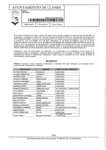 Lista provisional de admitidos