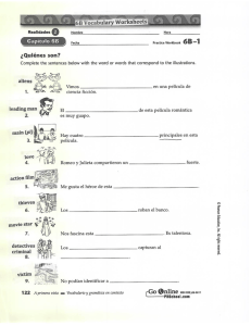 6b vocabulary worksheets