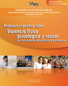 Violencia física, sicológica y sexual. Protocolo