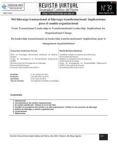 Del liderazgo transaccional al liderazgo transformacional