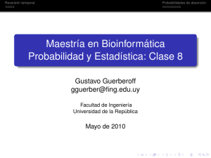 Maestría en Bioinformática Probabilidad y Estadística: Clase 8
