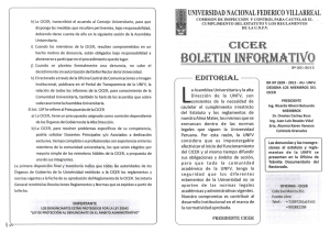 Boletín informativo N° 001-2013