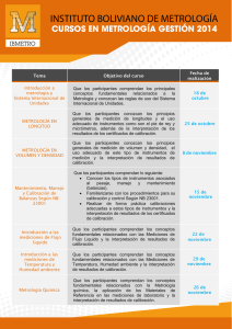 Cursos en Metrología - Instituto Boliviano de Metrología