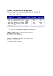 Nombre: Paso Internacional de Agua Negra Camino: Ruta