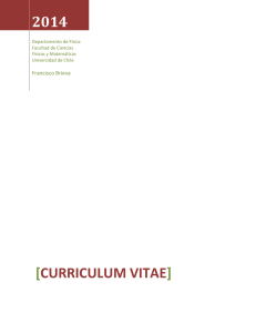 Curriculum Vitae - Facultad de Ciencias Físicas y Matemáticas