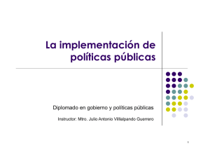 La implementación de políticas públicas