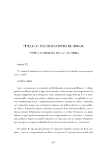 TÍTULO XI. DELITOS CONTRA EL HONOR