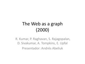 The Web as a graph