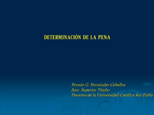 DETERMINACIÓN DE LA PENA