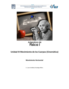 Unidad III Movimiento de los Cuerpos (Cinemática)