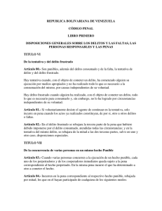republica bolivariana de venezuela código penal libro primero