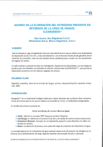 ahorro en eliminación del nitrógeno en retornos