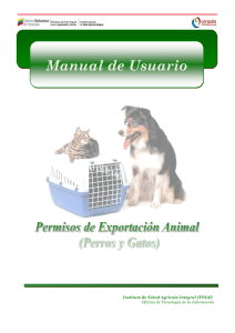 Manual Permisos De Exportación De Mascotas