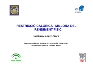 RESTRICCIÓ CALÓRICA I MILLORA DEL RENDIMENT FÍSIC