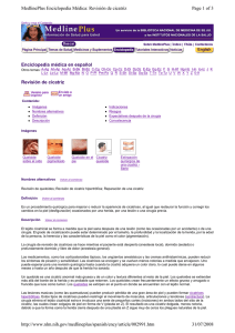 Revisión de cicatriz Enciclopedia médica en español Page 1 of 3