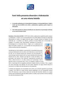 Font Vella presenta diversión e hidratación en una misma botella
