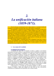 Unificación italiana - IES Bachiller Sabuco