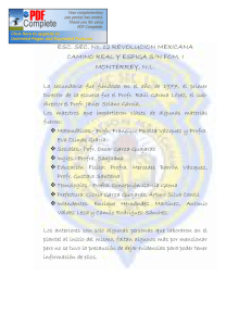 ESC. SEC. No. 12 REVOLUCION MEXICANA CAMINO REAL Y