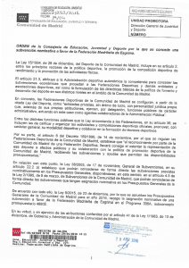 Subvención Nominativa Comunidad de Madrid