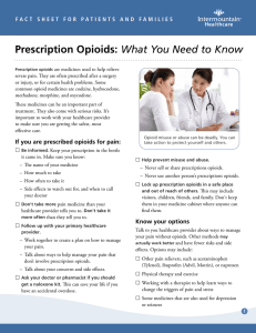 Prescription Opioids: Understanding the Risks
