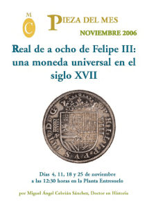 NOVIEMBRE. Real de a ocho de Felipe III: una moneda universal