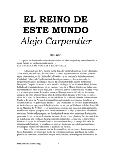 EL REINO DE ESTE MUNDO Alejo Carpentier