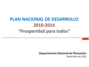 Plan Nacional de Desarrollo 2010