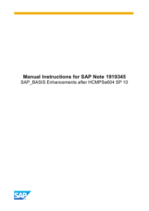 Manual Instructions for SAP Note 1919345